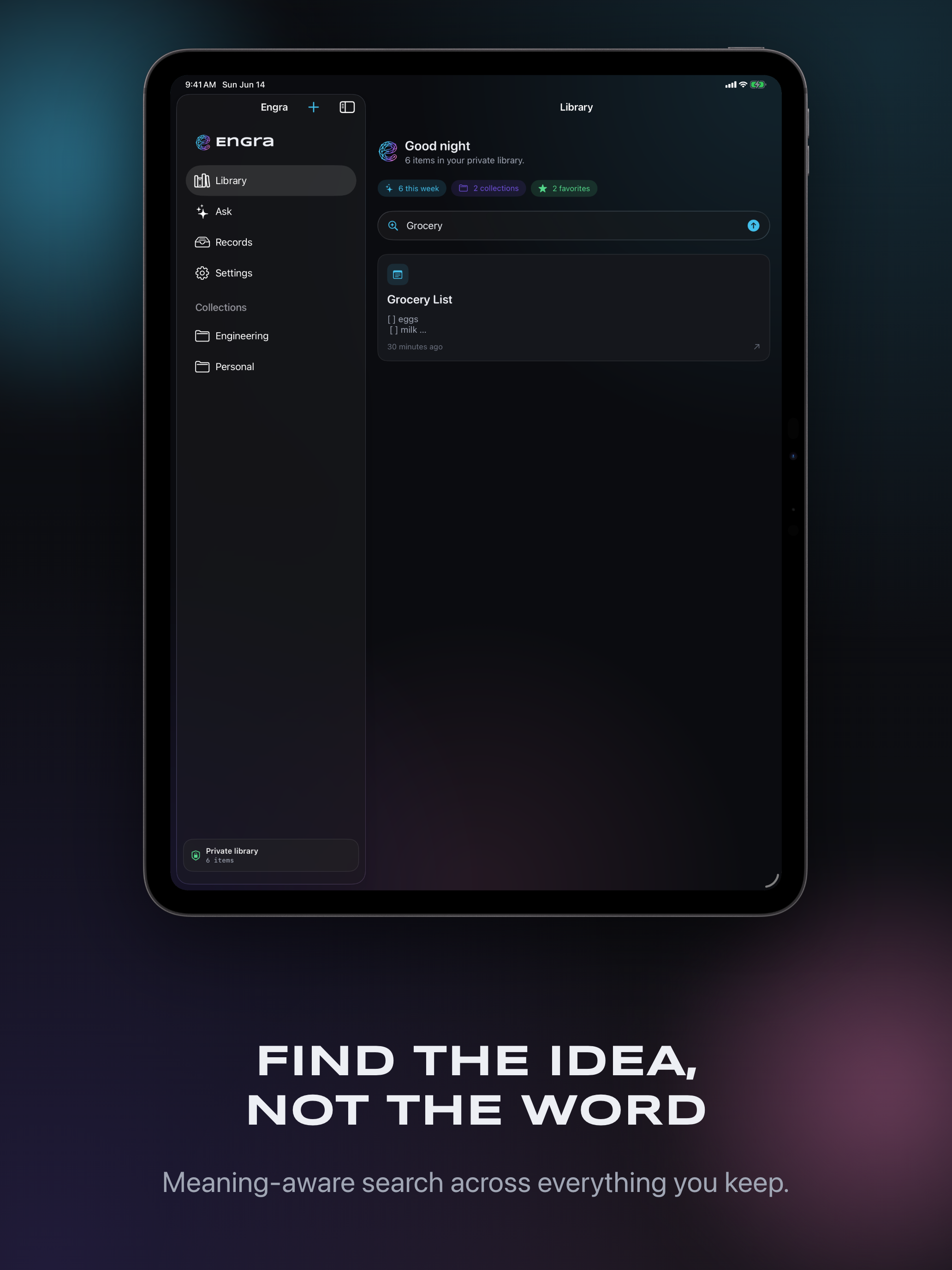 Meaning-aware search screenshot